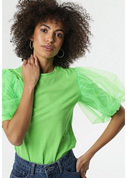 Zielona Bluzka Kayley ze sklepu Born2be Odzież w kategorii Bluzki damskie - zdjęcie 95000603