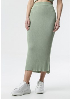Miętowa Spódnica Liyana ze sklepu Born2be Odzież w kategorii Spódnice - zdjęcie 95000781