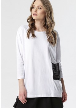 Biała Tunika Rhenemoni ze sklepu Born2be Odzież w kategorii Bluzki damskie - zdjęcie 95003351