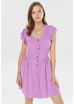Fioletowa Sukienka Aethea ze sklepu Born2be Odzież w kategorii Sukienki - zdjęcie 95011143