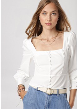 Biała Bluzka Larireino ze sklepu Born2be Odzież w kategorii Bluzki damskie - zdjęcie 95012810