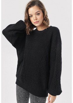 Czarny Sweter Xennara ze sklepu Born2be Odzież w kategorii Swetry damskie - zdjęcie 95017412