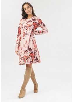 Różowo-Beżowa Sukienka Asterodia ze sklepu Born2be Odzież w kategorii Sukienki - zdjęcie 95018900