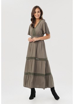 Ciemnozielona Sukienka Selphie ze sklepu Born2be Odzież w kategorii Sukienki - zdjęcie 95019140