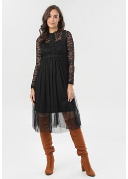 Czarna Sukienka Jynerris ze sklepu Born2be Odzież w kategorii Sukienki - zdjęcie 95020540