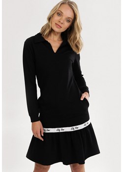 Czarna Sukienka Krynlienne ze sklepu Born2be Odzież w kategorii Sukienki - zdjęcie 95021034