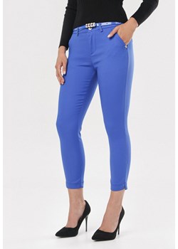Niebieskie Spodnie Phislisa ze sklepu Born2be Odzież w kategorii Spodnie damskie - zdjęcie 95035370