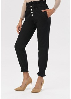 Czarne Spodnie Kallinope ze sklepu Born2be Odzież w kategorii Spodnie damskie - zdjęcie 95035414
