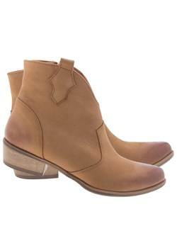 BOTKI SKÓRZANE W RUDOŚCI B104 NUBUK LaFEMME ze sklepu lafemmeshoes.pl w kategorii Botki - zdjęcie 95896394