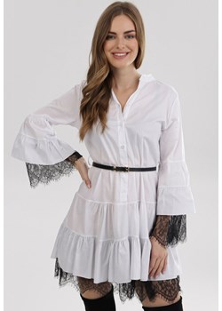 Biała Sukienka Lightglow ze sklepu Born2be Odzież w kategorii Sukienki - zdjęcie 96863653