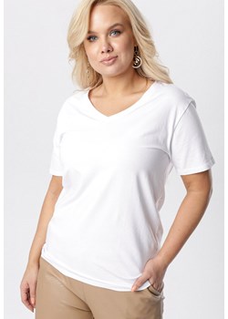 Biały T-shirt Genilin ze sklepu Born2be Odzież w kategorii Bluzki damskie - zdjęcie 97106950
