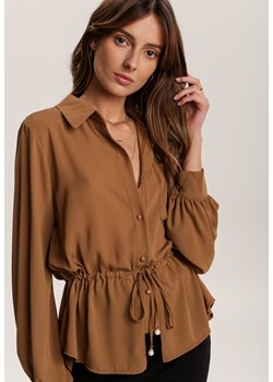 Ciemnobeżowa Koszula Cormorn ze sklepu Renee odzież w kategorii Koszule damskie - zdjęcie 97553243