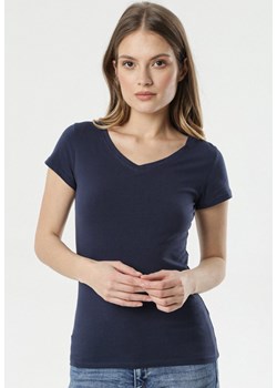 Granatowy T-shirt Nysalphia ze sklepu Born2be Odzież w kategorii Bluzki damskie - zdjęcie 98687541