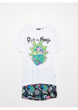 Cropp - Dwuczęściowa piżama Rick and Morty - biały ze sklepu Cropp w kategorii Piżamy męskie - zdjęcie 98789073