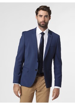 HUGO Męska marynarka od garnituru modułowego Mężczyźni Super Slim Fit niebieski jednolity ze sklepu vangraaf w kategorii Marynarki męskie - zdjęcie 98970490
