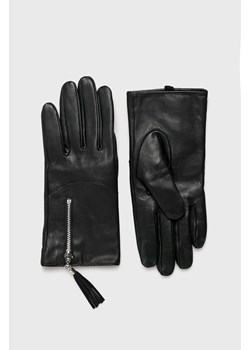 Rękawiczki damskie skórzane czarne