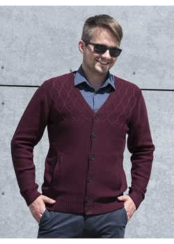 Leon kardigan - śliwka - M ze sklepu Swetry Lasota w kategorii Swetry męskie - zdjęcie 99484061