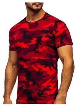 T-shirt męski Denley czerwony z krótkim rękawem 