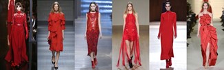 Inspiracje z wybiegów: czerwona sukienka