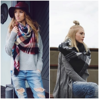 Masywny szal - jak go nosić?