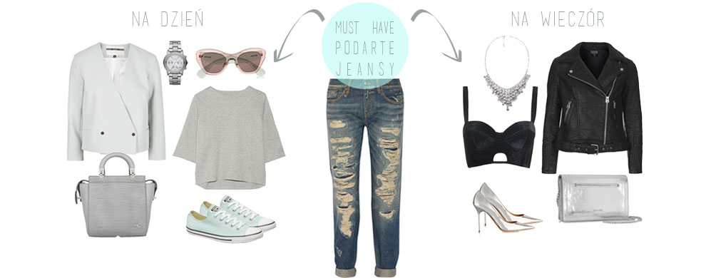MUST HAVE - podarte jeansy