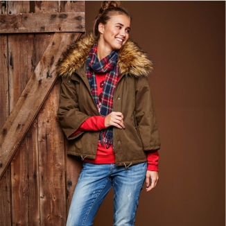 Na mroźne dni - kurtka z futerkiem